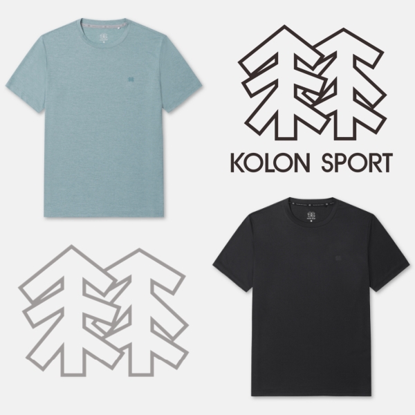 KOLON SPORT/可隆 25年夏季新款男士户外运动透气速干圆领短袖T恤