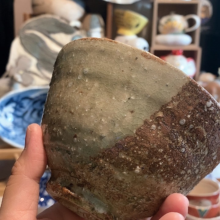 搪瓷信乐烧茶碗默认瑕疵