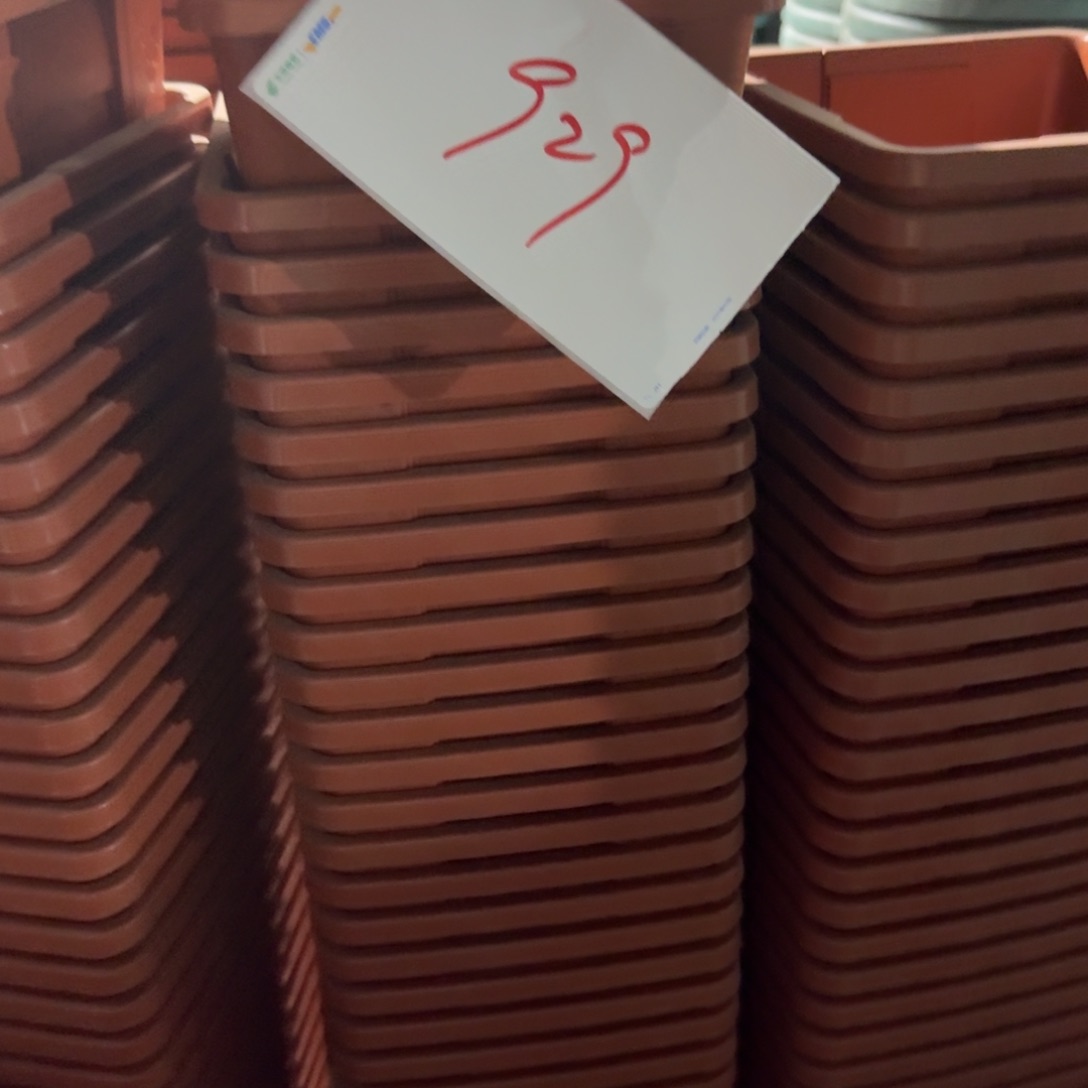 编号929方盆1号砖红12个