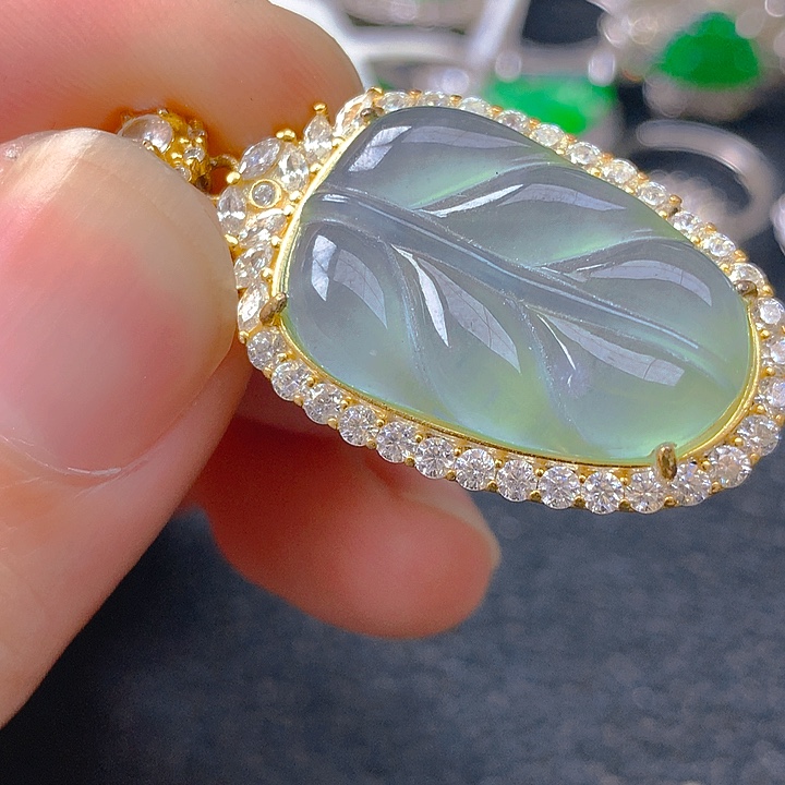 翡翠银S925镶嵌颈饰