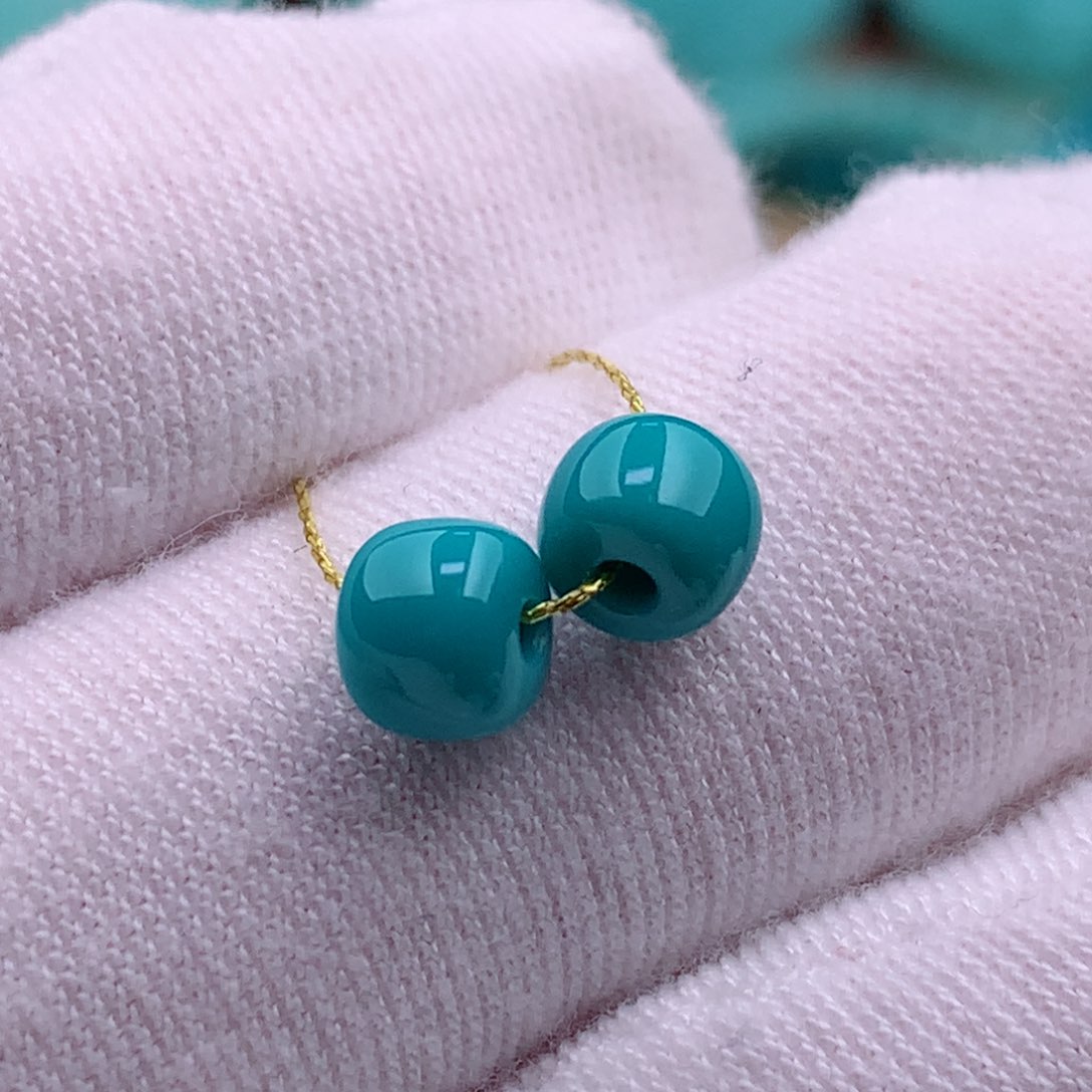 绿松石珠宝奇石未镶嵌5.8mm✖️4.7mm