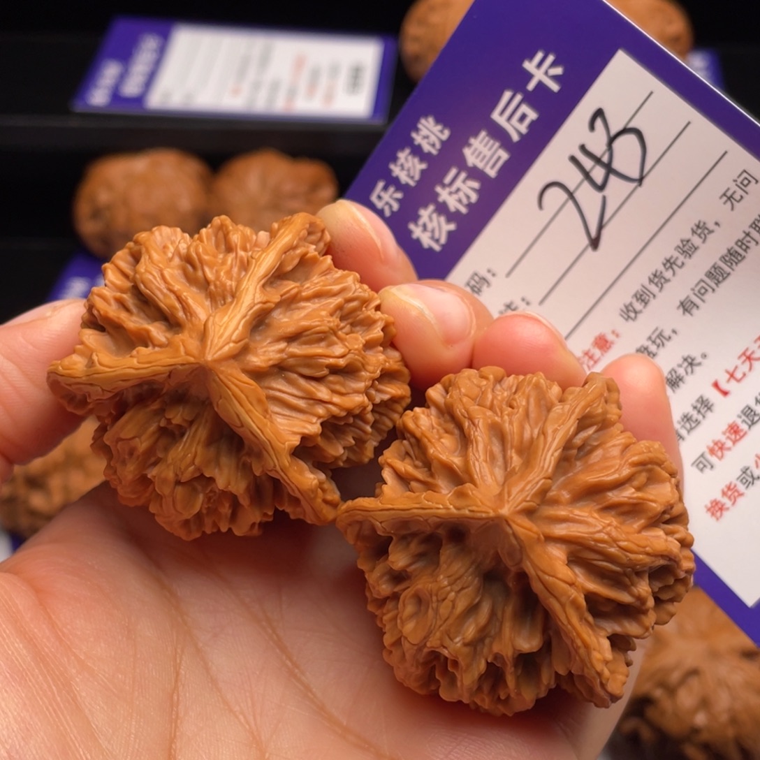 文玩核桃把件三棱正奔46尺52克