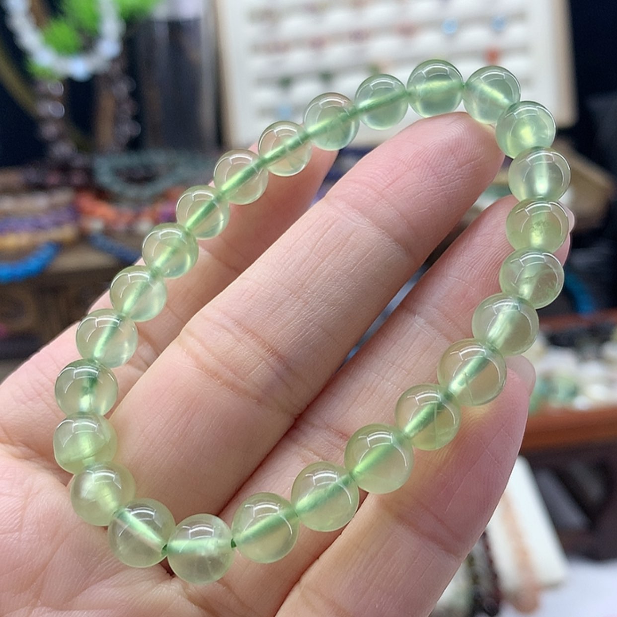 【闪购商品】葡萄石手串未镶嵌手串
