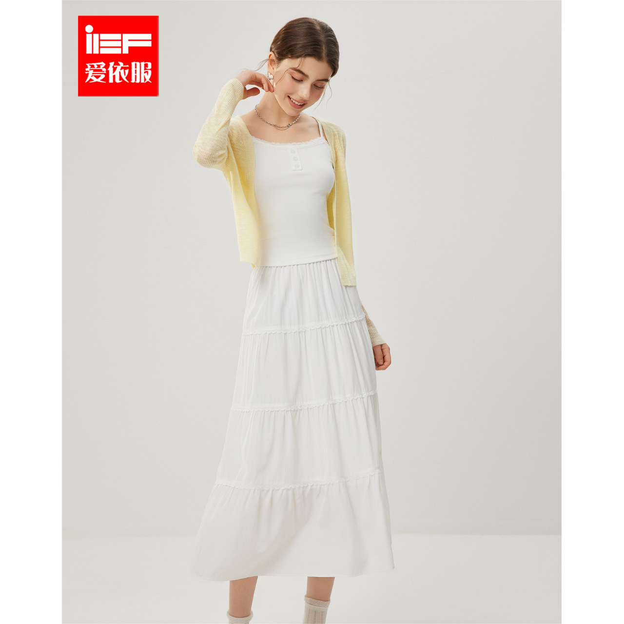 IEF/爱依服套装2025春季新款法式温柔小女人气质上下套裙欧若风