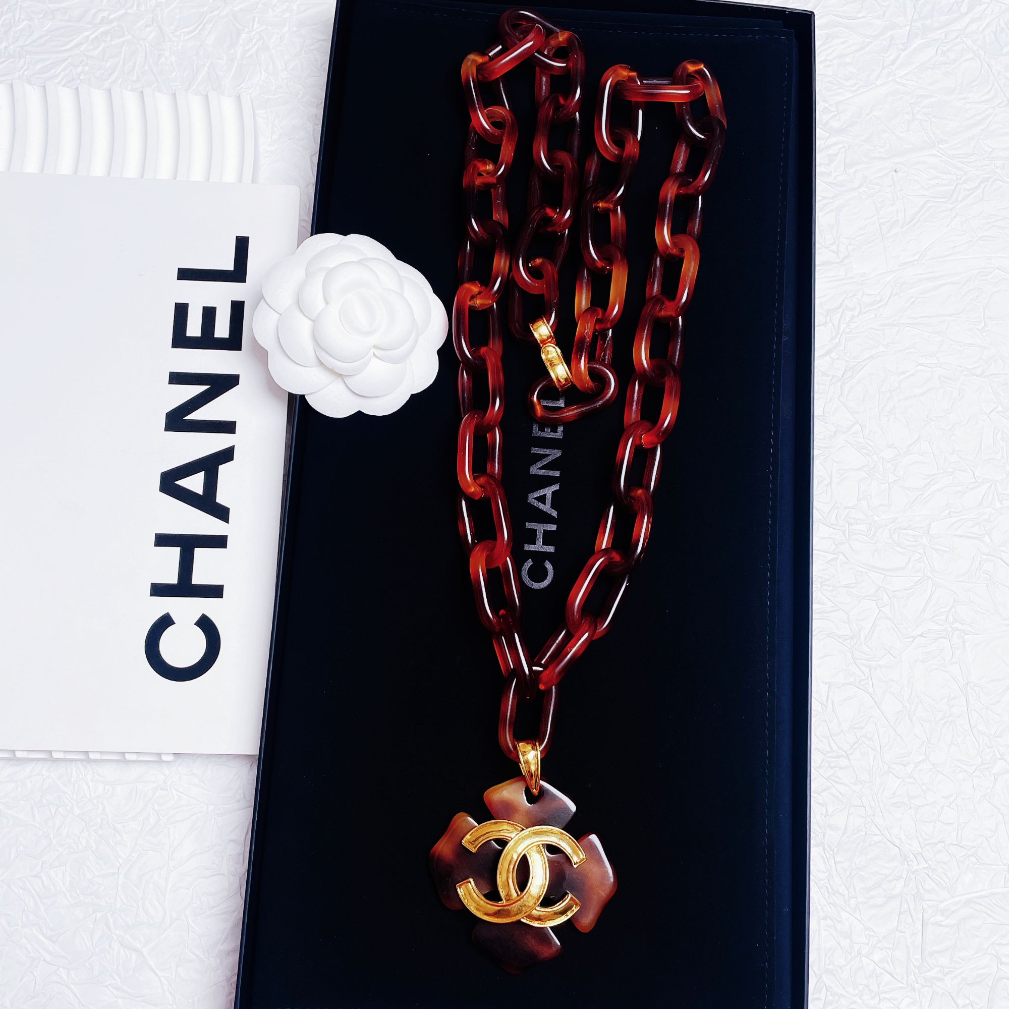 95新 Chanel/香奈儿 柚礼中古/香奈儿双C帽帽项链cg412174