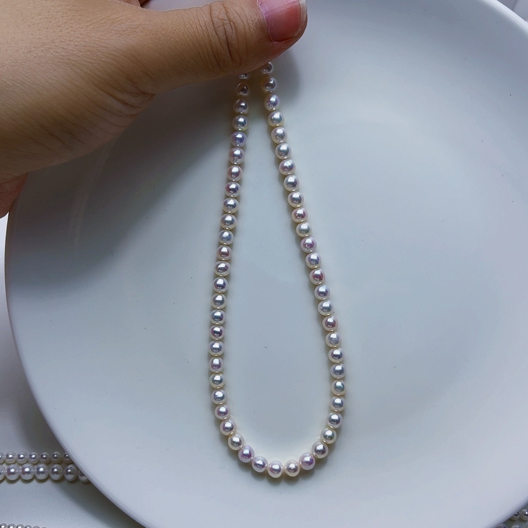 淡水珍珠银S925镶嵌颈饰平*