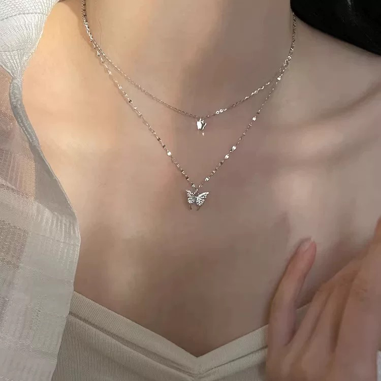 钛钢项链 娜娜家直播链接备注编码原创设计女日月云朵宇宙不掉