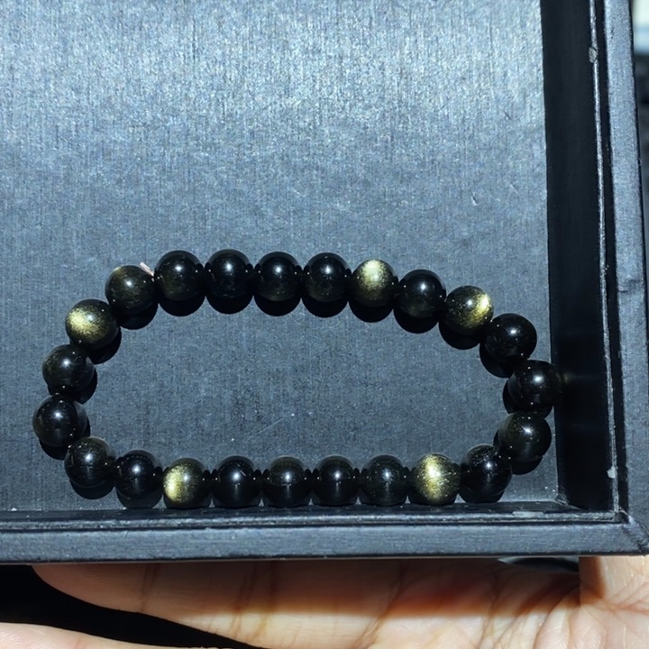 黑曜岩手链未镶嵌俊*