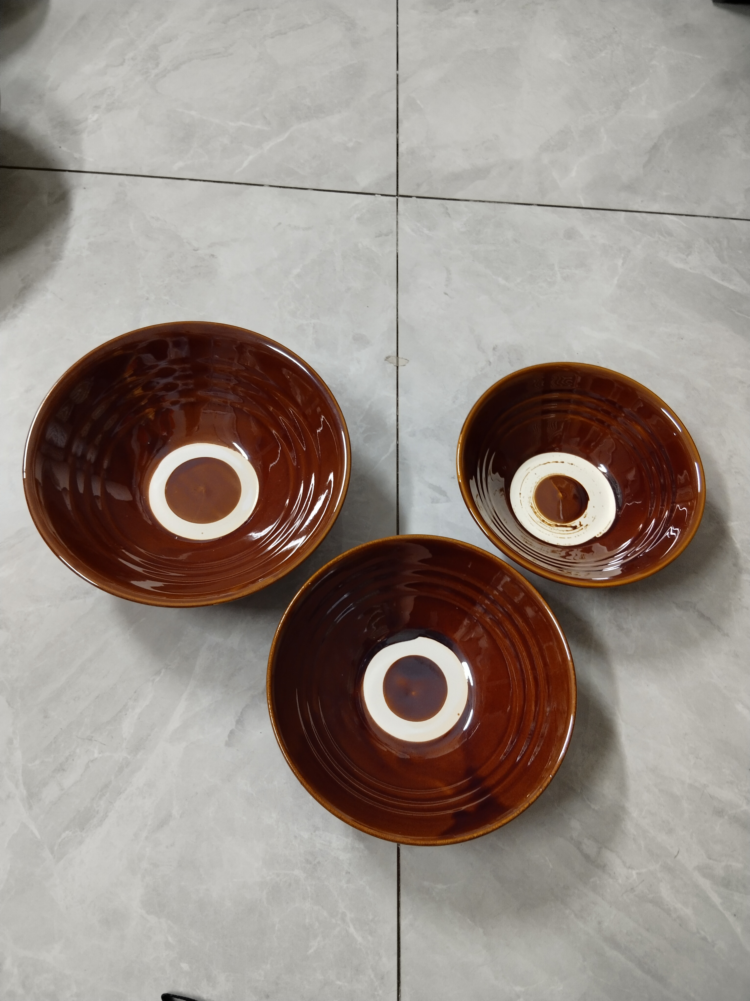 老式米饭碗陶瓷碗餐具土陶大碗陶瓷碗土菜碗小炒菜碗拍1发10个