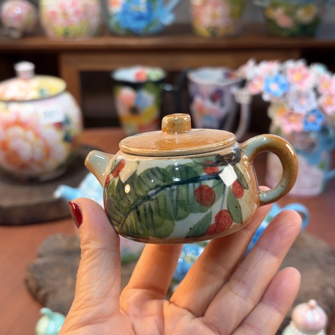 景德镇手绘高温釉下彩陶瓷茶具