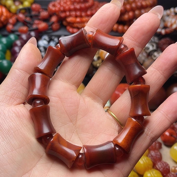 人***村玛瑙/玉髓未镶嵌手链