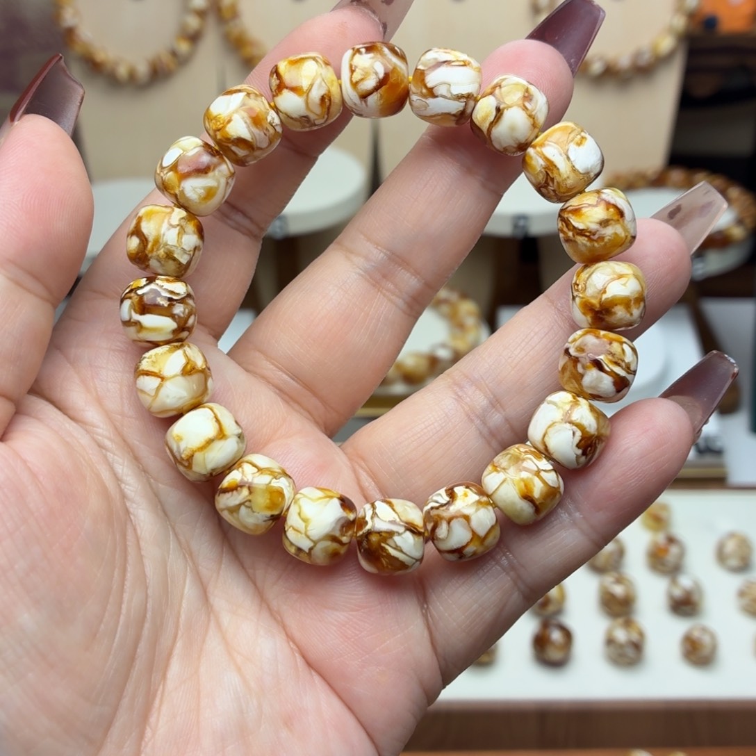 夜***冬11mm沁色精工老型手串一条