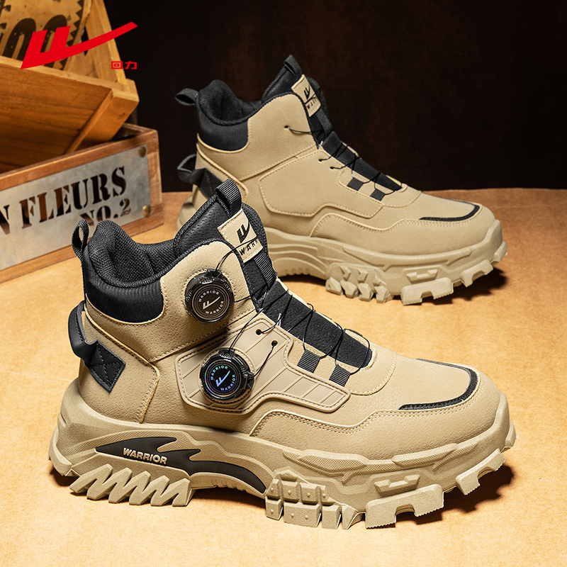 回力正品高帮鞋运动休闲马丁靴减震秋冬款男鞋防水防滑劳保鞋