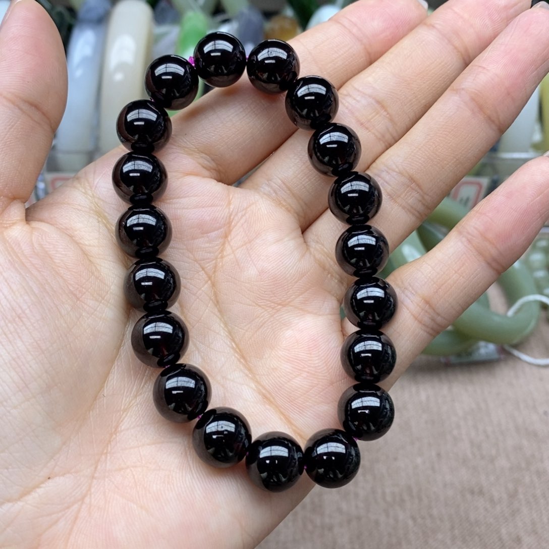 和田玉手串未镶嵌J****卡10