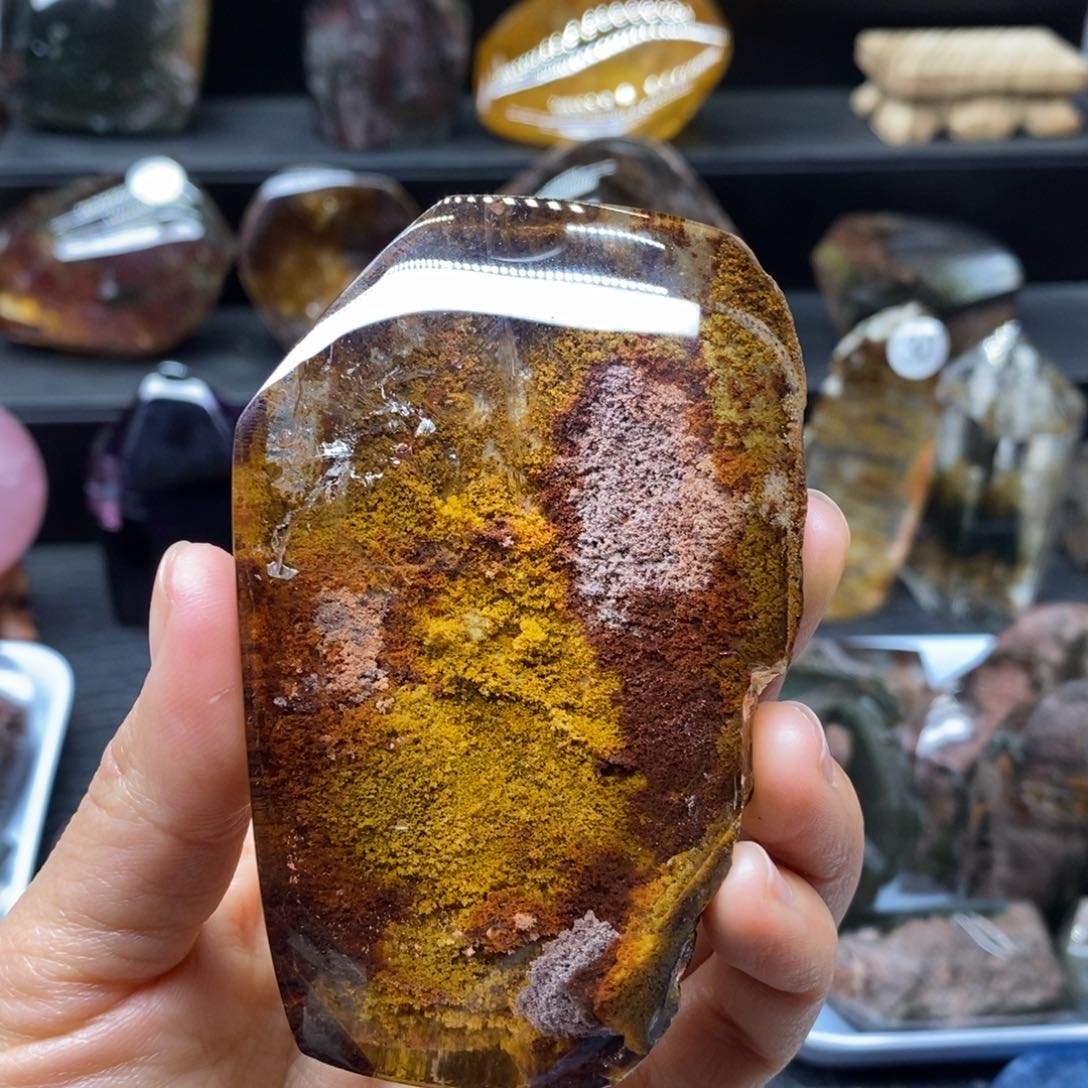 水晶原石手把摆件未镶嵌鑫****ა