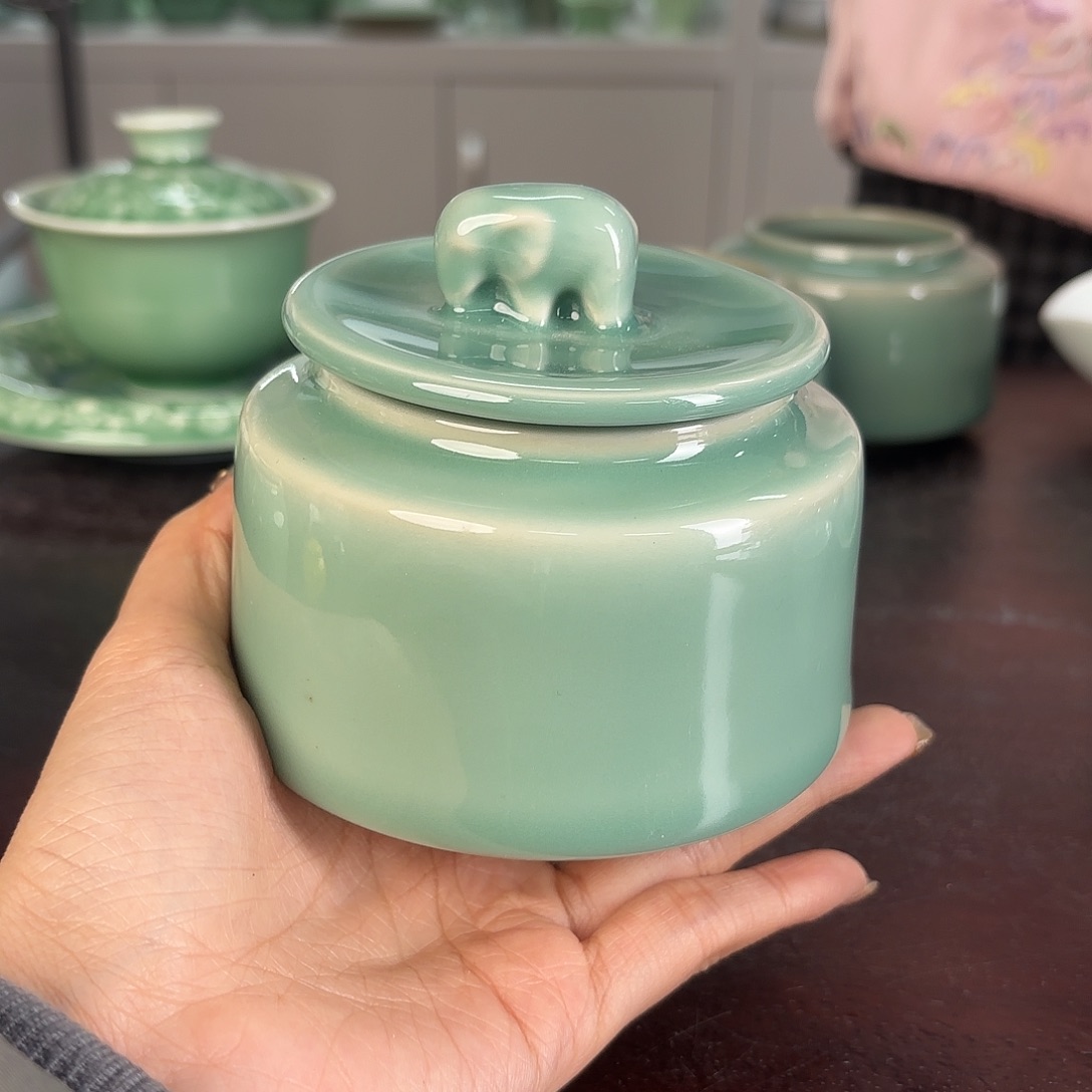 龙泉云间青瓷小米茶器