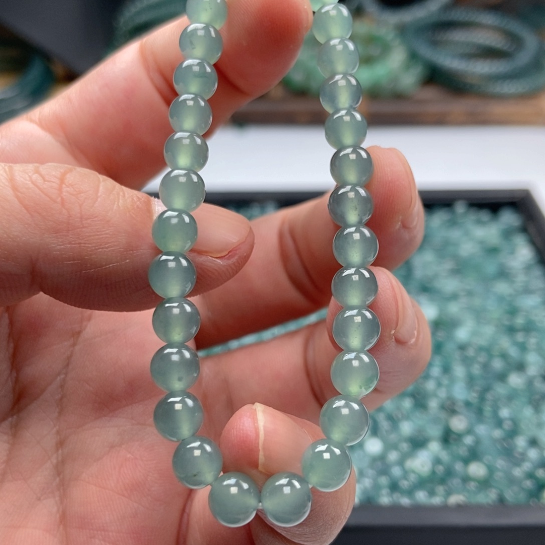 未镶嵌手链翡翠卡6.2。30颗