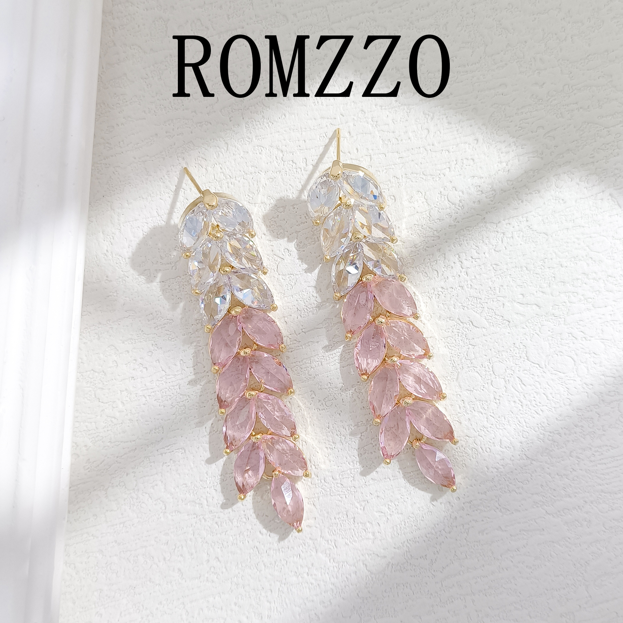 铜合金合成锆石耳饰 WYSX-002181【雅穗流光】耳环气质百搭时尚简约