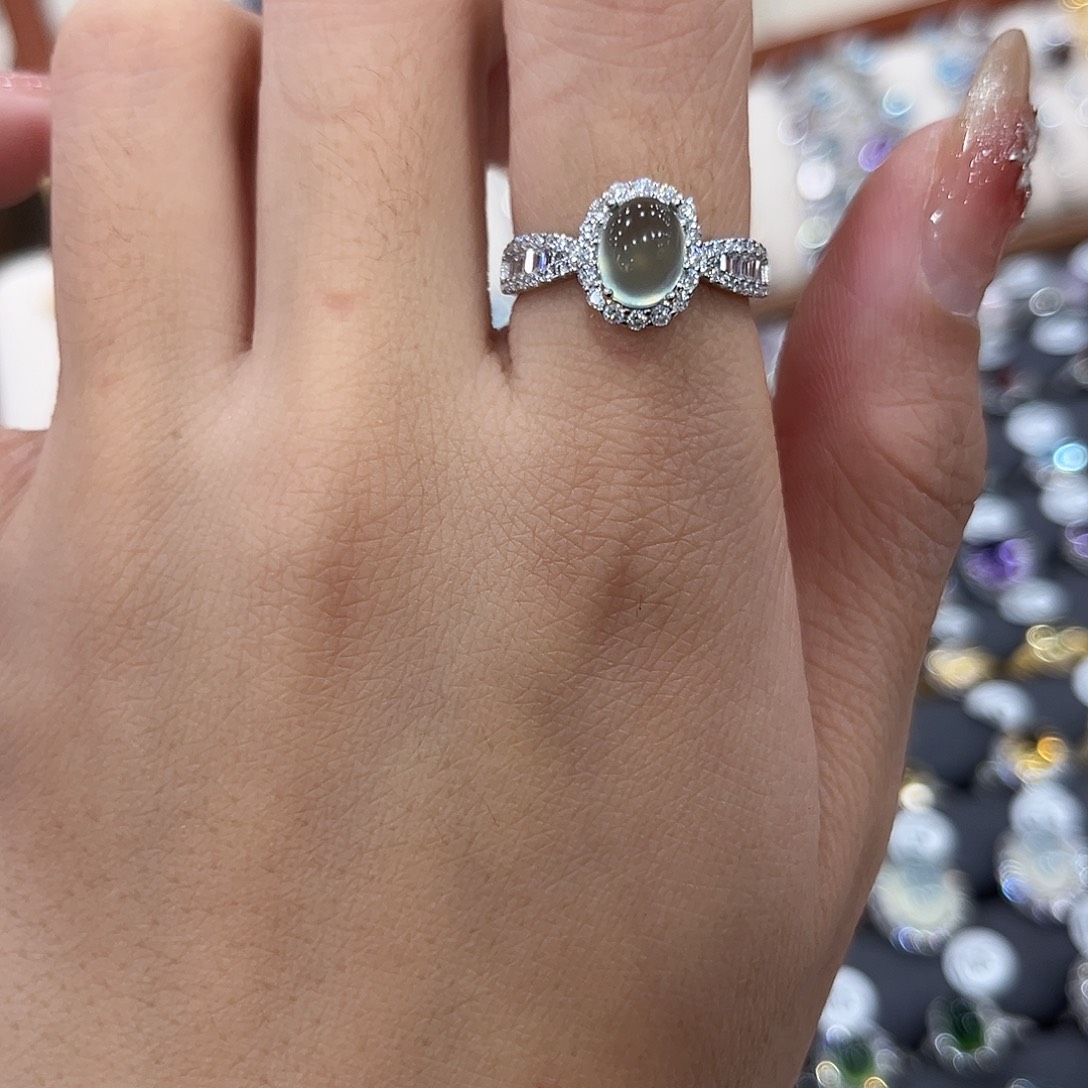 戒指烟晶银S925镶嵌