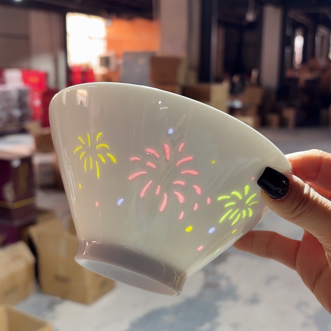 景德镇6英寸烟花两个微瑕