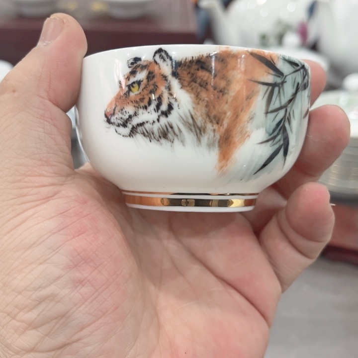 壶釉下五彩的瓷器和瓷器