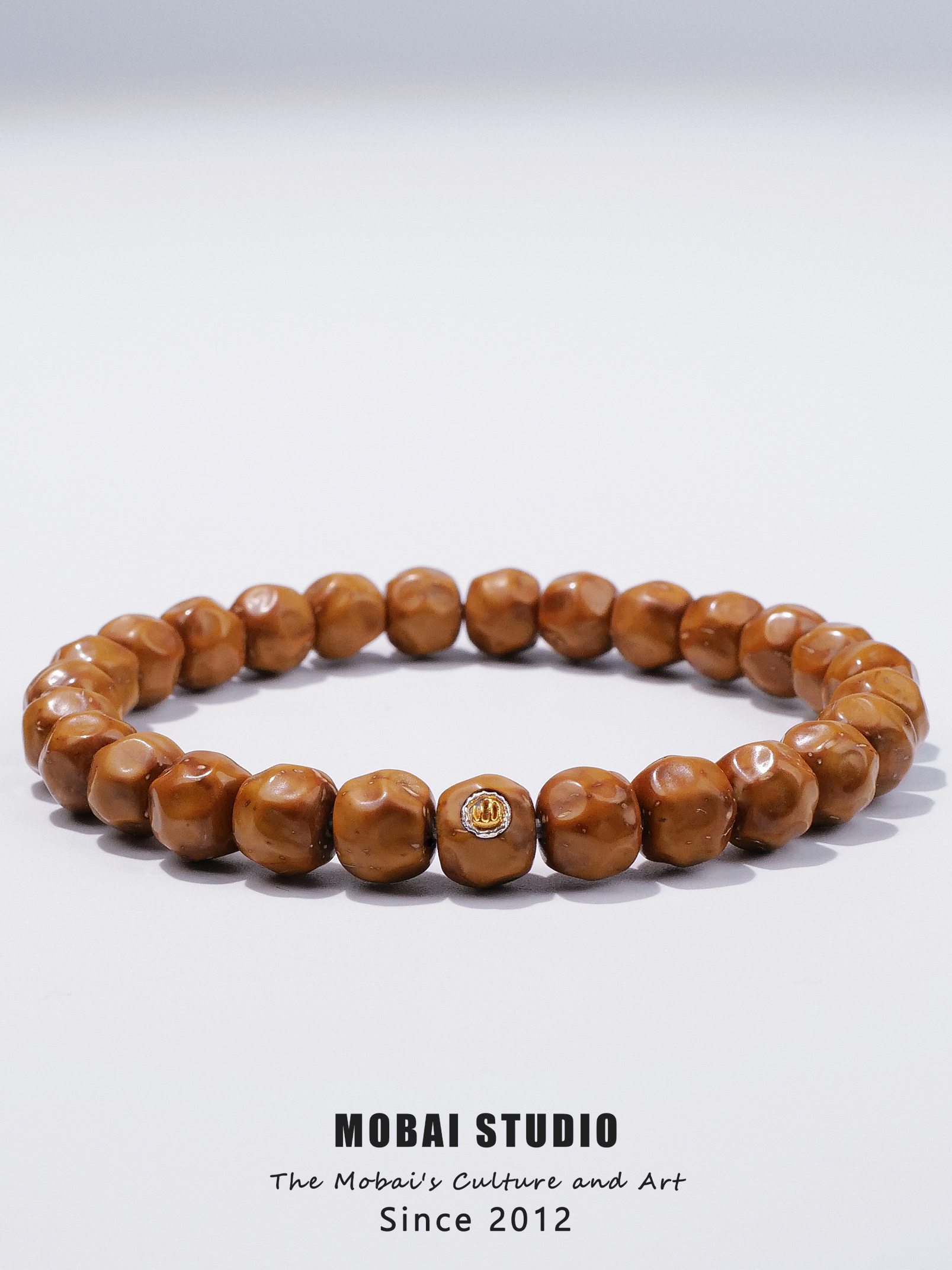 MOBAI默白出品-「M2级别·无相」设计师款紫金鼠无相单圈手串