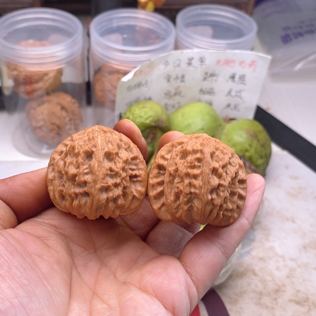 吊坠文玩核桃38白狮子有修