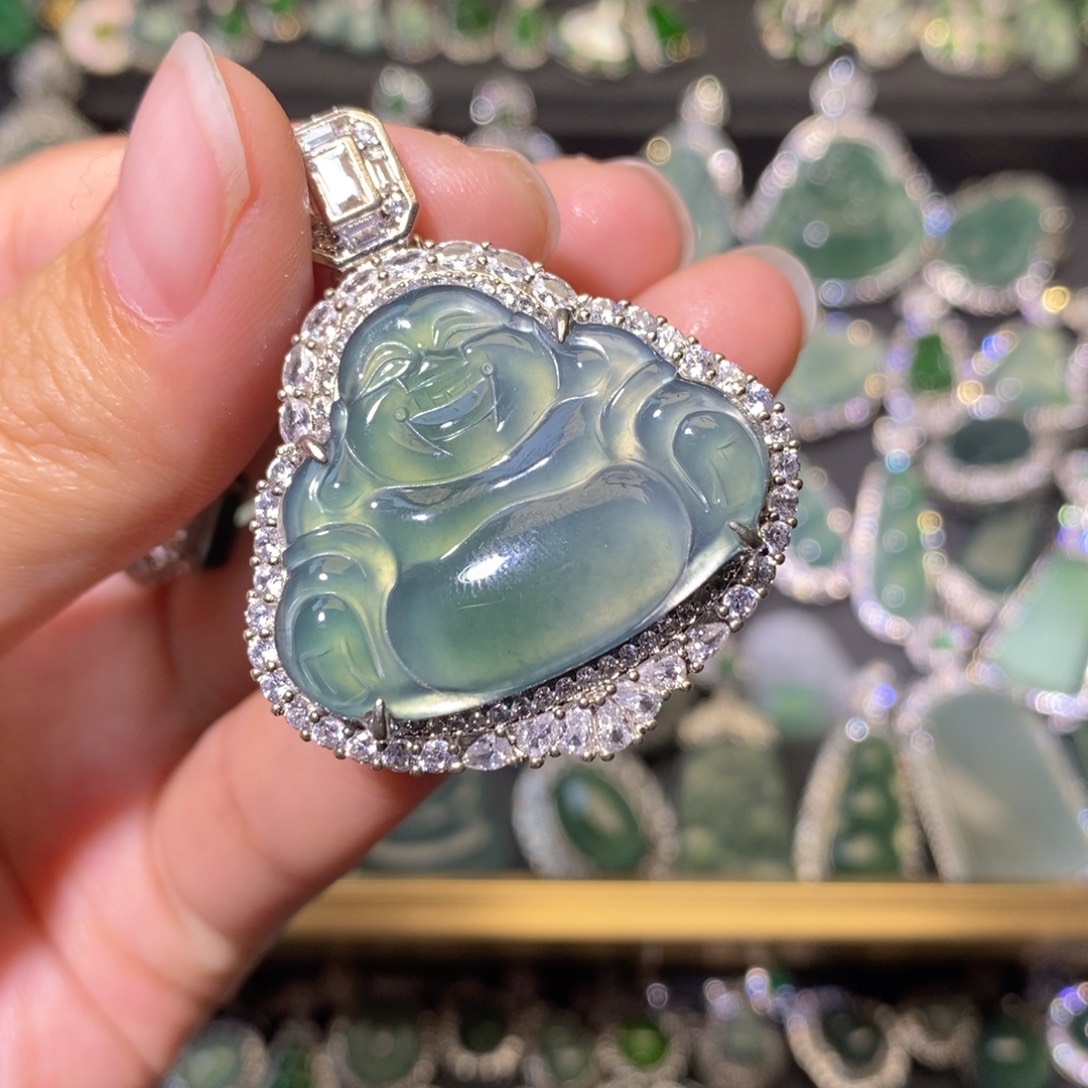 翡翠未镶嵌颈饰天然