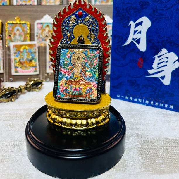 【地藏老师】热贡纯手绘4x5cm唐卡