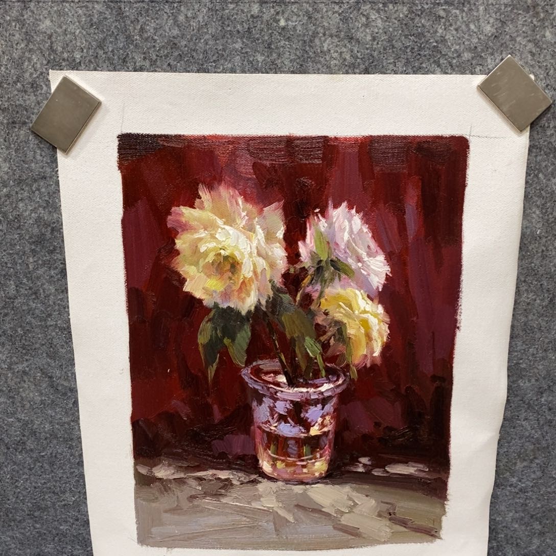 油画花卉油画作品