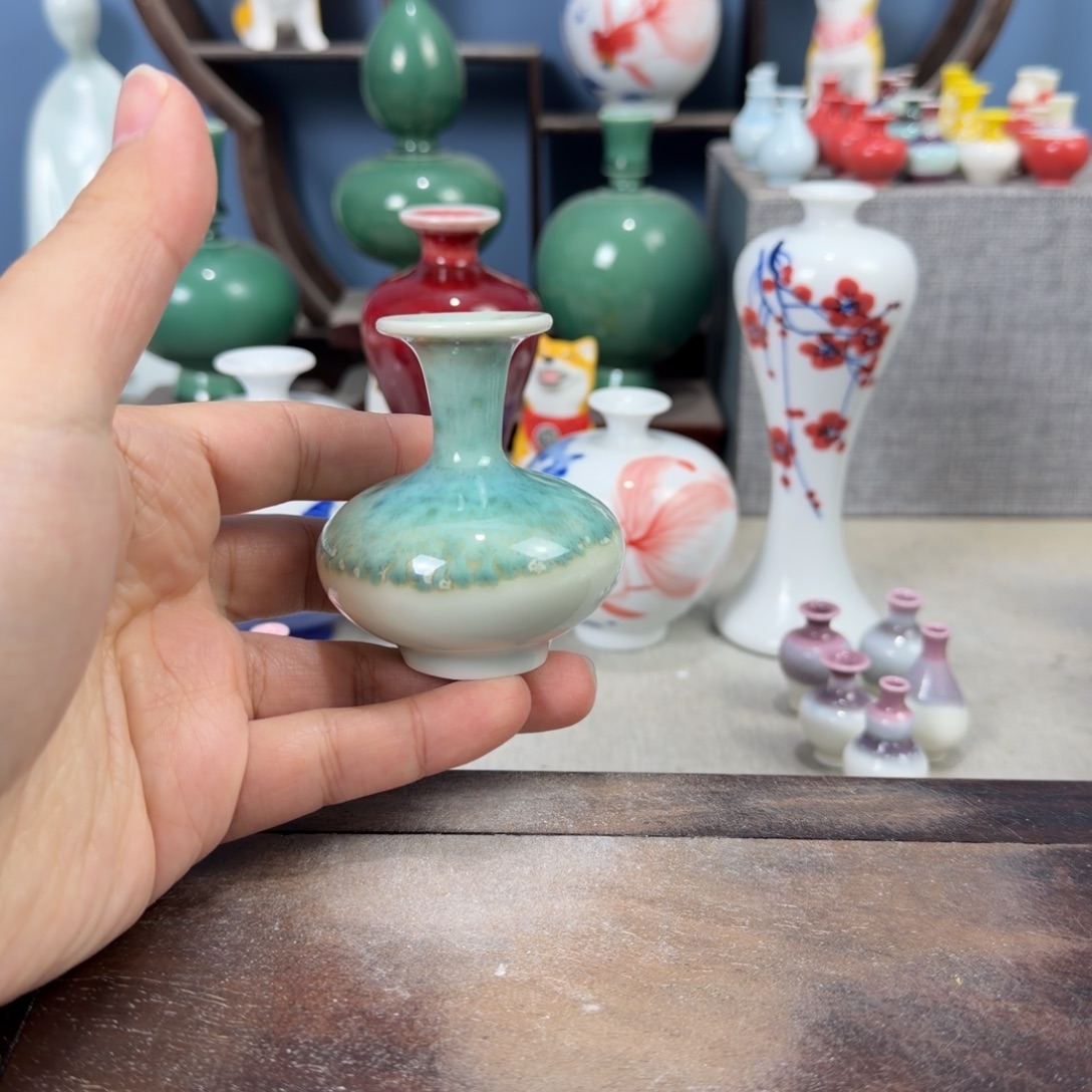 陶瓷手工小花器摆件