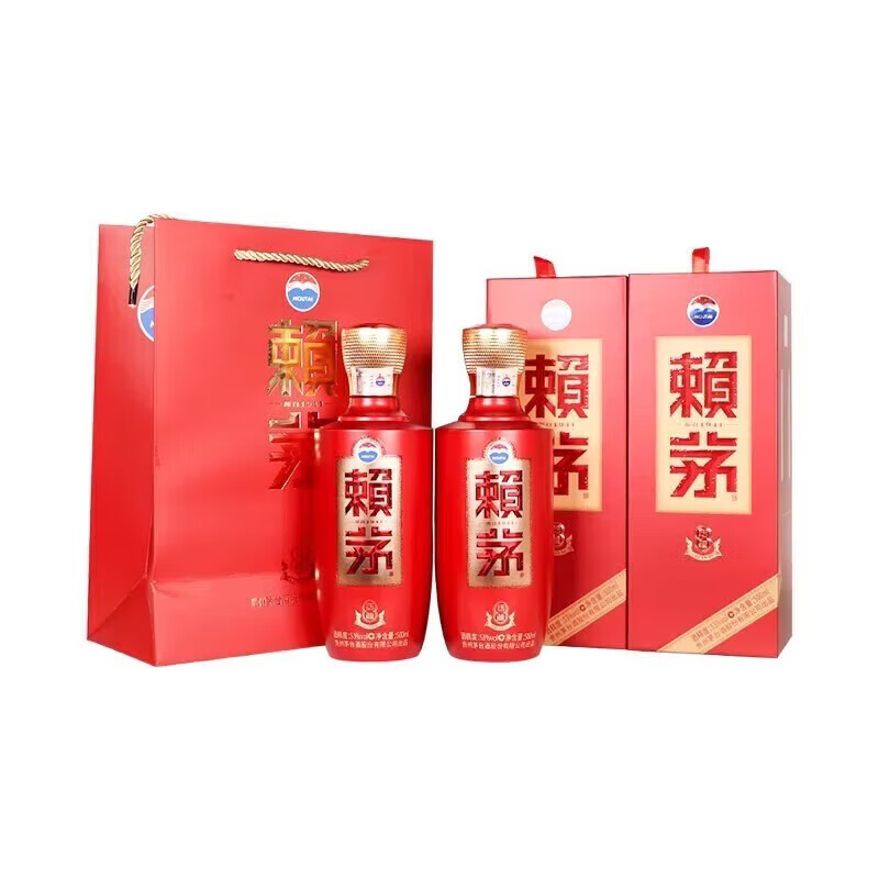 赖茅传禧 酱香型白酒  2瓶装 送礼袋53度500ml