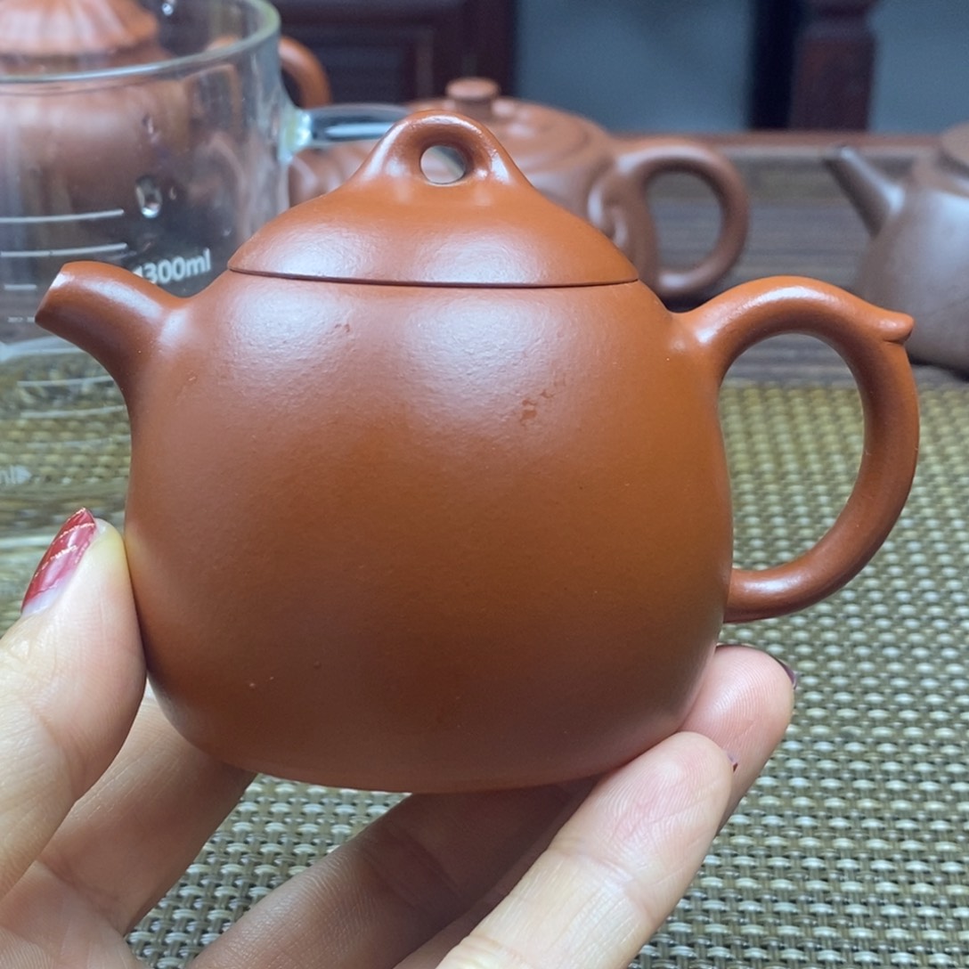紫砂茶壶140cc紫砂壶朱泥