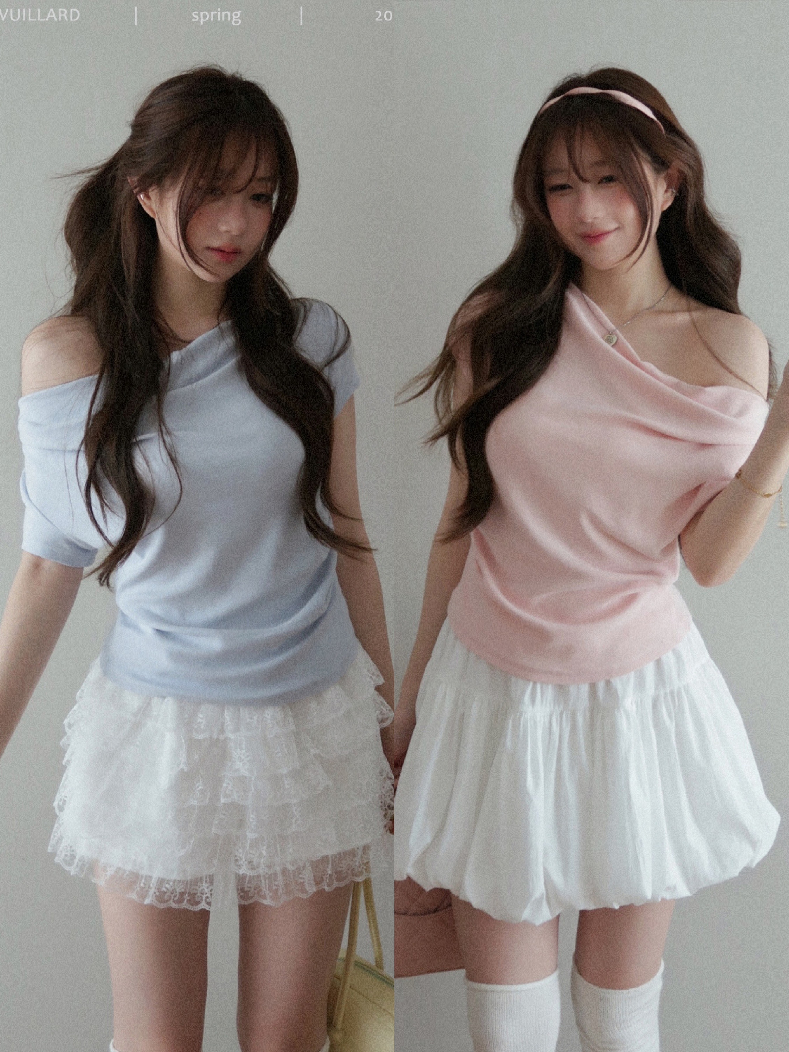 vuillard【奶芙卷卷】短款小众一字肩修身气质纯欲显瘦上衣