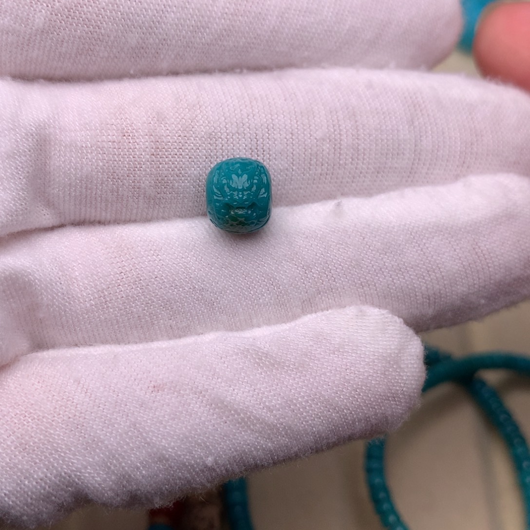 绿松石未镶嵌绿松石龙鼓珠8.6