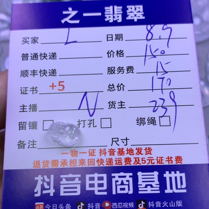 翡翠未镶嵌颈饰L**n