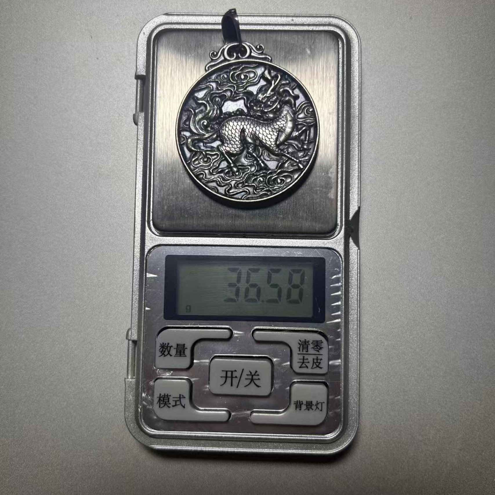 足银银制品 纯银吊坠圆牌麒麟999足银