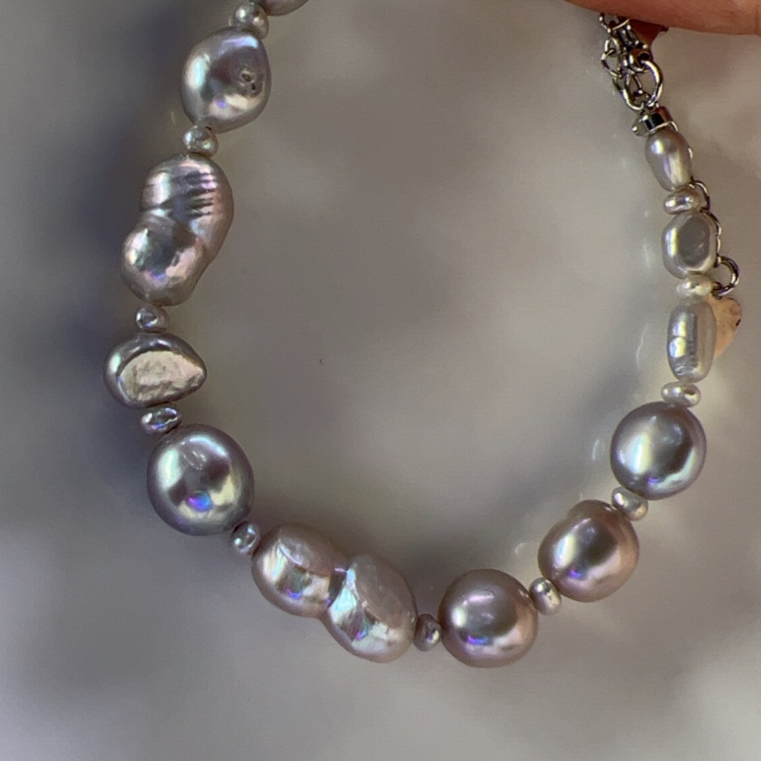 淡水珍珠手绳合金089