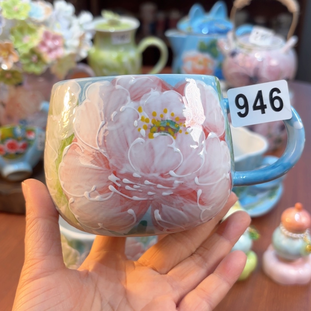 景德镇手绘高温釉下彩陶瓷茶具