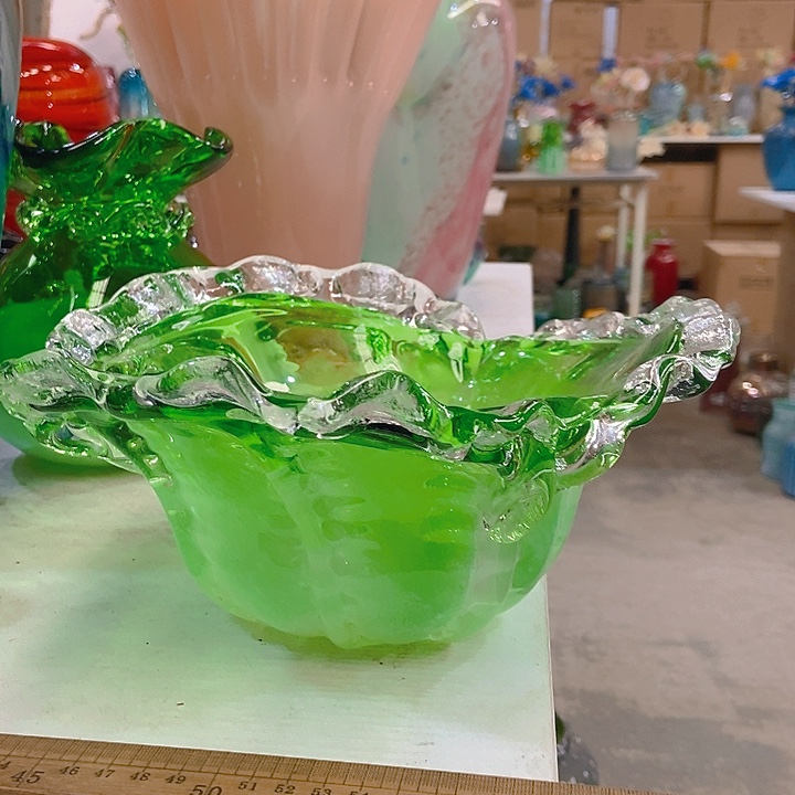 琉璃琉璃花瓶高12宽26