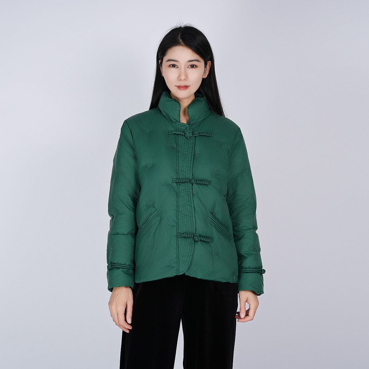 【白鸭绒】2025新款中国风保暖羽时尚立体剪裁女羽绒服WH050078705
