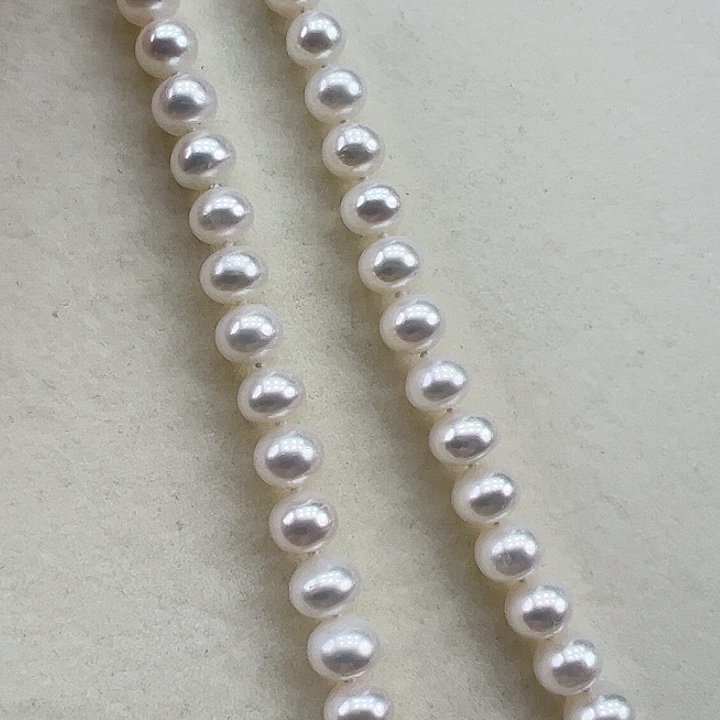 淡水珍珠银S925镶嵌项链➕7.8极光冷白