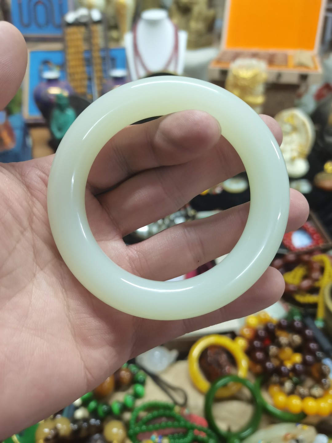 【闪购链接】和田玉羊白手镯