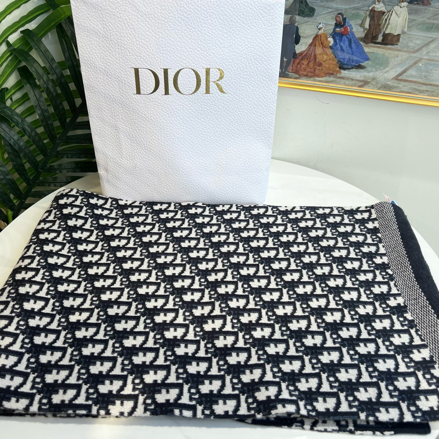 95新 DIOR/迪奥 御古屋/81266/老花围巾 有纸袋