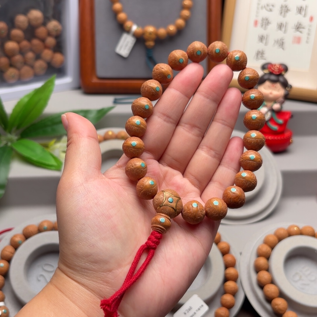 手串凤眼菩提13左右镶嵌手串