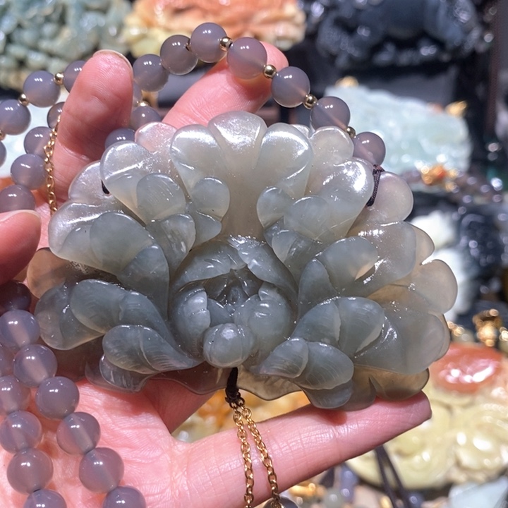 岫玉毛衣链未镶嵌
