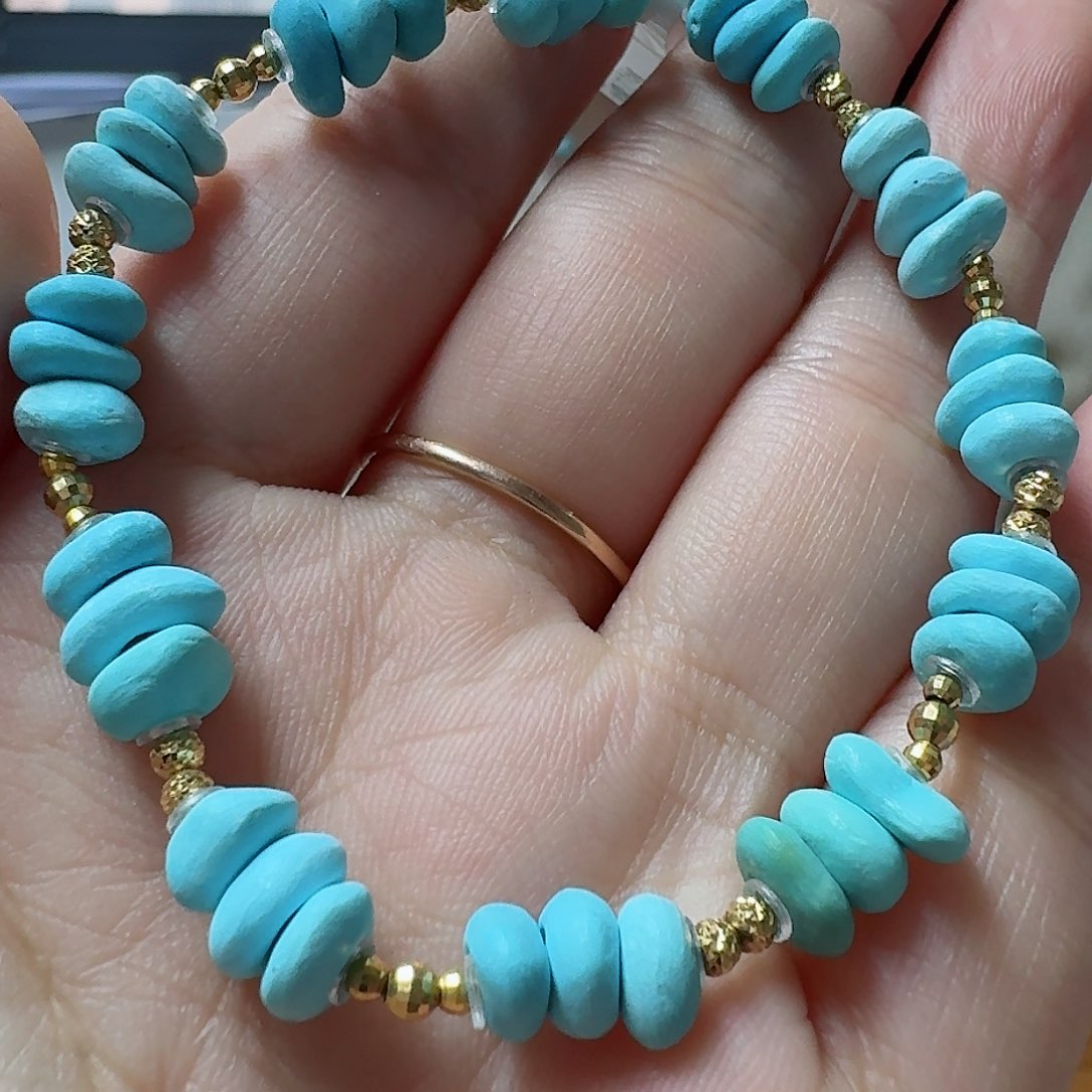 绿松石珠宝奇石18K金镶嵌