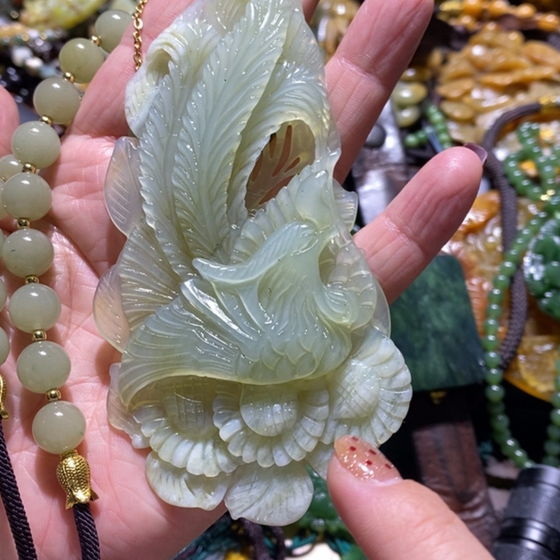 【闪购商品】岫玉毛衣链未镶嵌