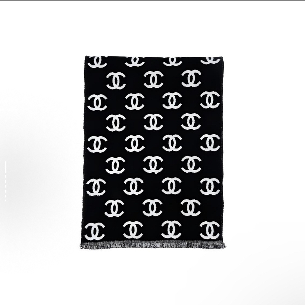 未使用 Chanel/香奈儿 经典双C满印Logo双面 羊毛羊绒 羊毛线围巾