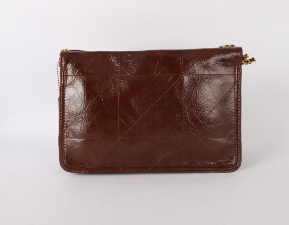 高奢百搭女包红棕色35250B